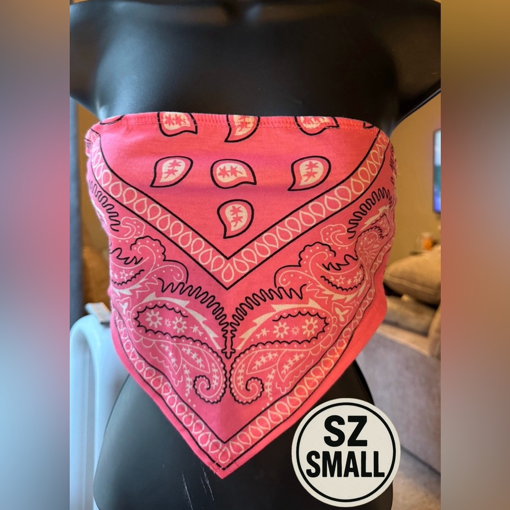 Pink Paisley Bandana Top